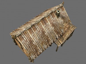 wooden village house 3D Model