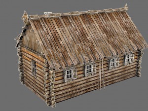 wooden village house 3D Model