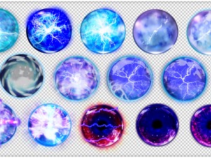 2d animated magic energy orbs Modèle 3D