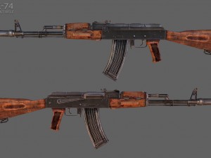 ak-74 assault rifle 3D 모델