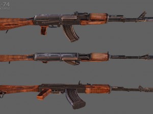 ak-74 assault rifle 3D 모델