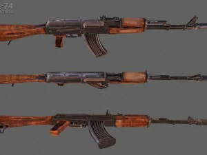 ak-74 assault rifle 3D Model
