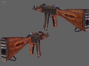 ak-74 assault rifle 3D 모델