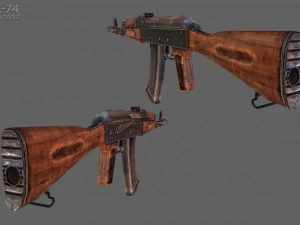 ak-74 assault rifle 3D Model