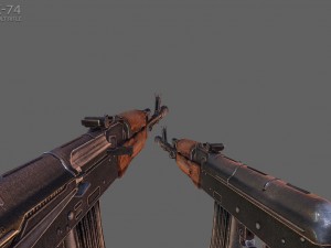 ak-74 assault rifle 3D 모델