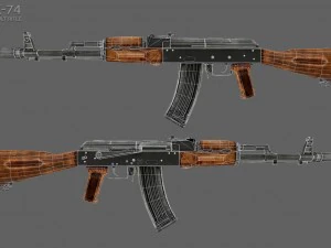 ak-74 assault rifle 3D Model