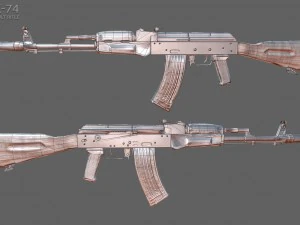 ak-74 assault rifle 3D Model