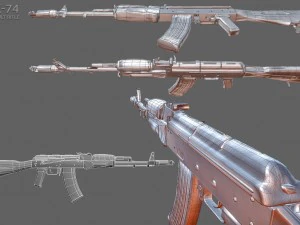 ak-74 assault rifle 3D Model