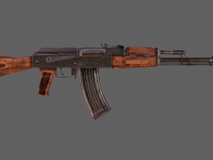 ak-74 assault rifle 3D 모델