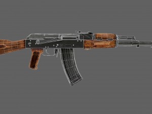 ak-74 assault rifle 3D 모델