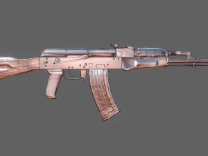 ak-74 assault rifle 3D 모델