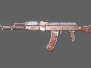 ak-74 assault rifle 3D 모델