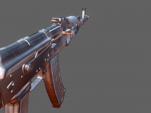 ak-74 assault rifle 3D 모델