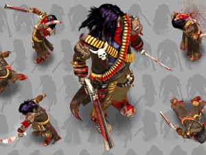 2d cowboy brut character 3D Model