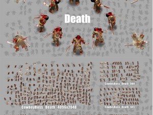 2d cowboy brut character 3D 모델
