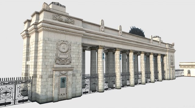 gorky park entrance in moscow Model 3D .c4d .max .obj .3ds .fbx .stl .blend 
