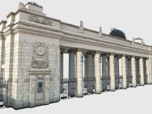 gorky park entrance in moscow 3D Model