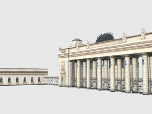 gorky park entrance in moscow Model 3D