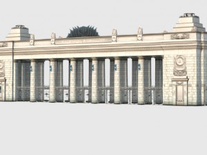 gorky park entrance in moscow Model 3D