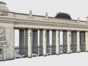 gorky park entrance in moscow Model 3D