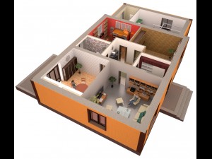 private house Model 3D