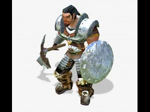 warrior lowpoly character 3D Model