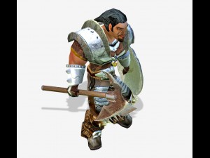 warrior lowpoly character 3D Model