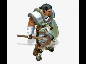 warrior lowpoly character 3D Model