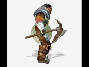 warrior lowpoly character 3D Model