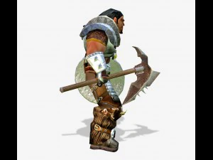 warrior lowpoly character 3D Model