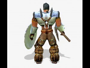warrior lowpoly character 3D Model
