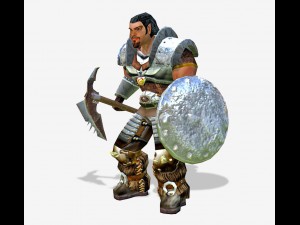 warrior lowpoly character 3D Model