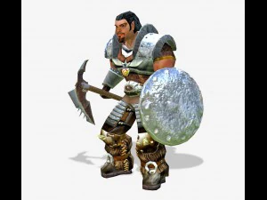 warrior lowpoly character 3D Model