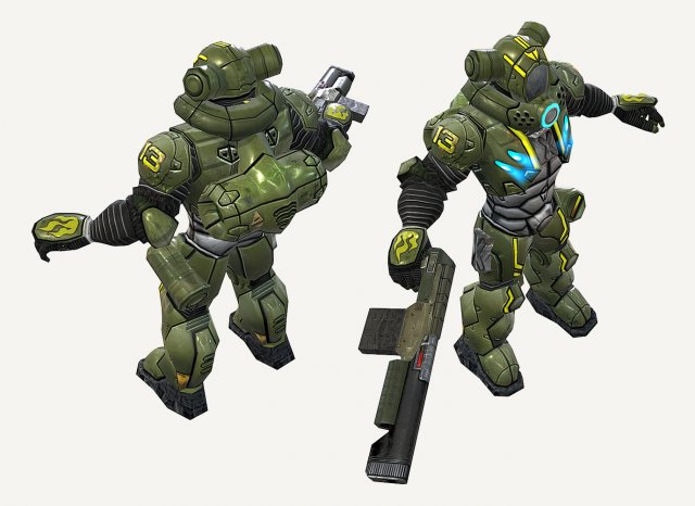 human trooper 3D Model .c4d .max .obj .3ds .fbx .stl .blend 