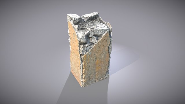broken concrete pillar Modello 3D .c4d .max .obj .3ds .fbx .stl .blend 