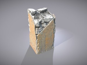 broken concrete pillar 3D Model