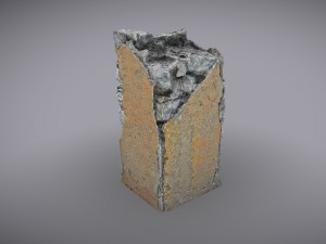 broken concrete pillar Modello 3D