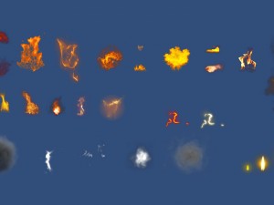 2d fire effects Model 3D