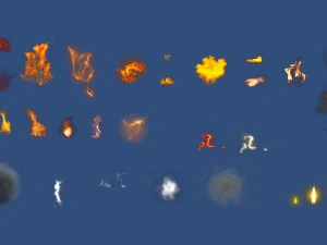 2d fire effects 3D Model
