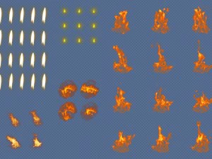 2d fire effects 3D Model