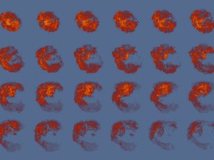2d fire effects Model 3D