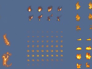 2d fire effects Model 3D