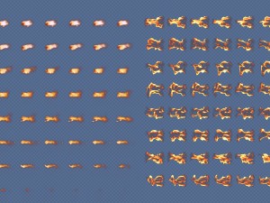 2d fire effects Model 3D