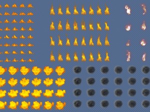 2d fire effects Model 3D