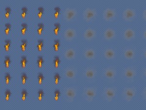 2d fire effects Model 3D