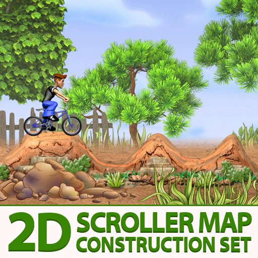 2d scroller map construction set 3D Model .c4d .max .obj .3ds .fbx .stl .blend 