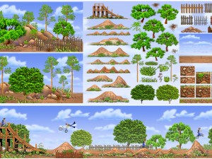2d scroller map construction set Model 3D