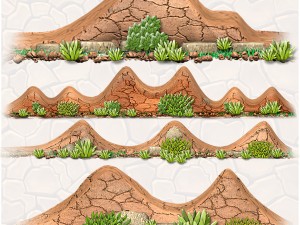 2d scroller map construction set Model 3D