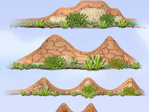 2d scroller map construction set 3D Model
