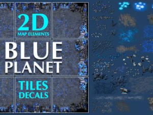 Blauer Planet 3D Modell